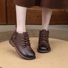 Short Boots  Autumn/winter New Flat Bottom Short Boots Versatile Retro Boots Soft Leather Soft Sole Casual Women