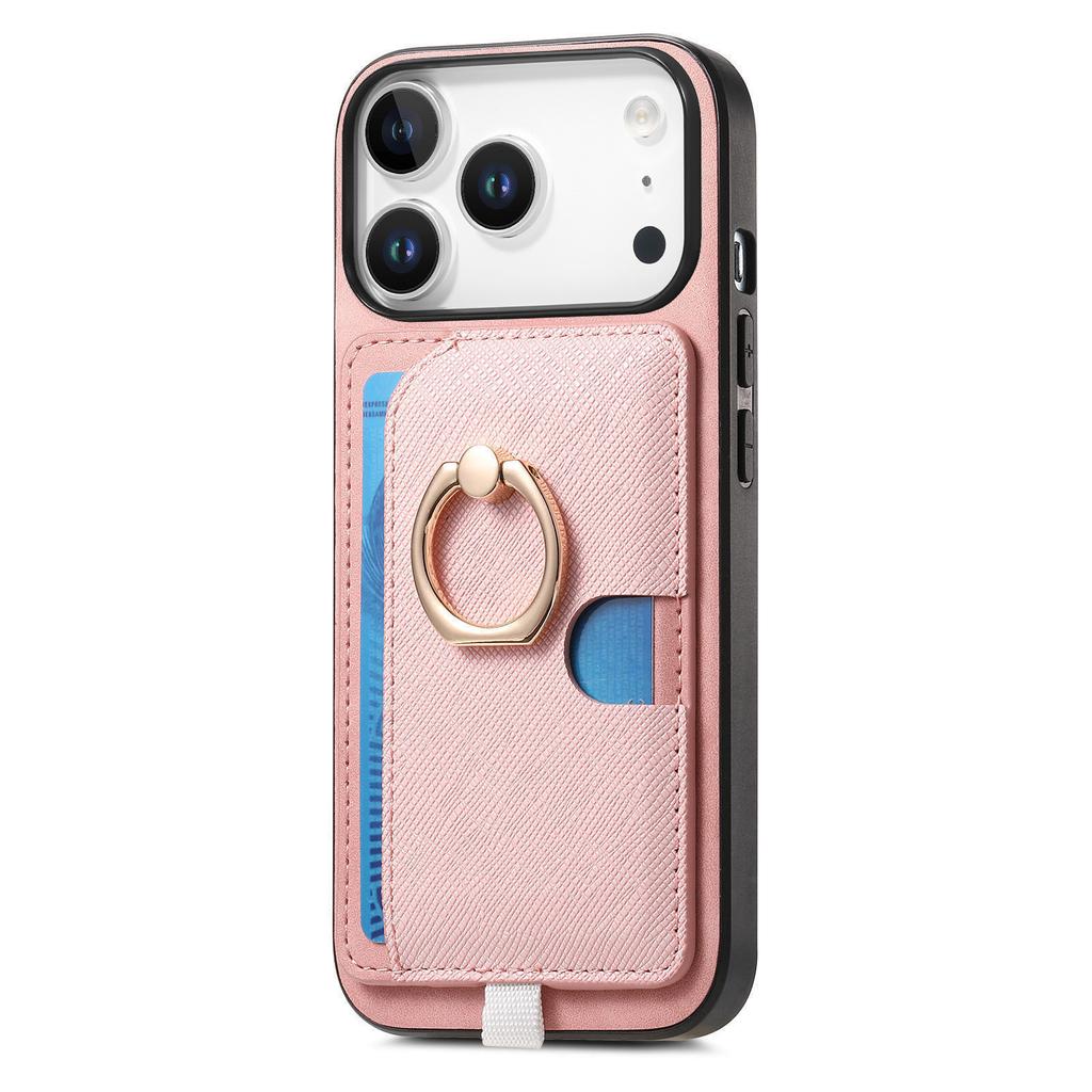 2 in1 Detachable Side Card Solt Wallet Ring Holder Leather Case For iPhone 17 Pro Max 16 Plus 15 14 13 12 11 17air Stand Cover