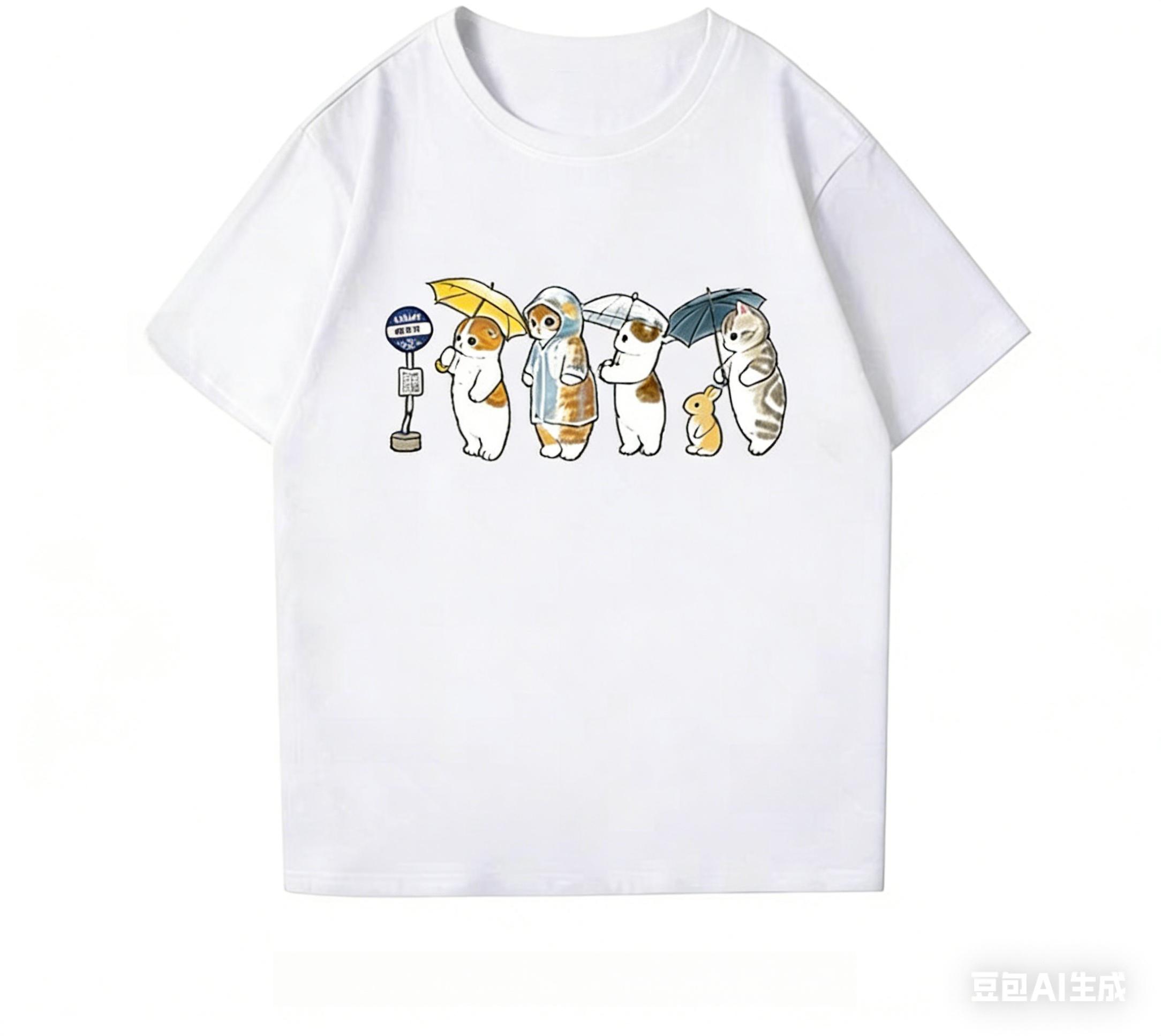 

Adult and Children Commuting Cat Necktie Briefcase Corporate Worker Stressrelief Cotton Tshirt 4XL