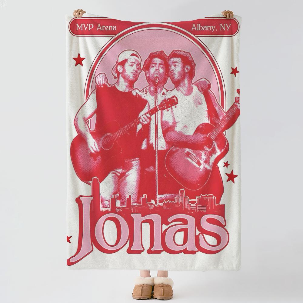 Music J-Jonas B-Brothers Throw Soft Warm Flannel Blanket, Multi-use Throw for Bed Sofa Office, Air Conditioning Nap Blanket