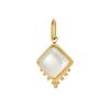 CARLIDANA Stainless Steel Colorful Natural Stone Charm Square Shapes Gold Color Pendants Jewelry Making DIY Necklace Accessories