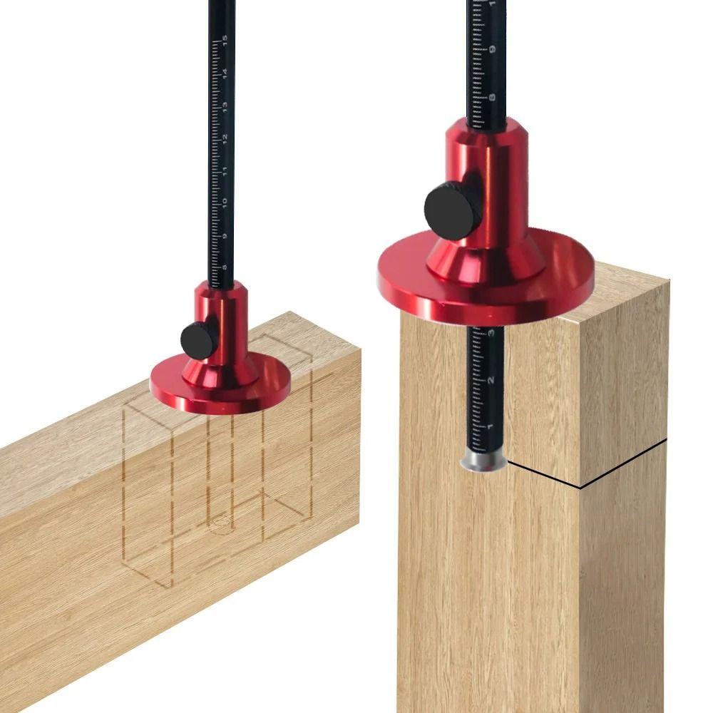 Parallel Line Drawing Wheel Marking Gauge With Inch & MM Scale Wood Marking Tools Scriber Ruler