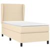 Maison Exclusive - Sommier à lattes de lit et matelas Crème 90x190 cm Tissu