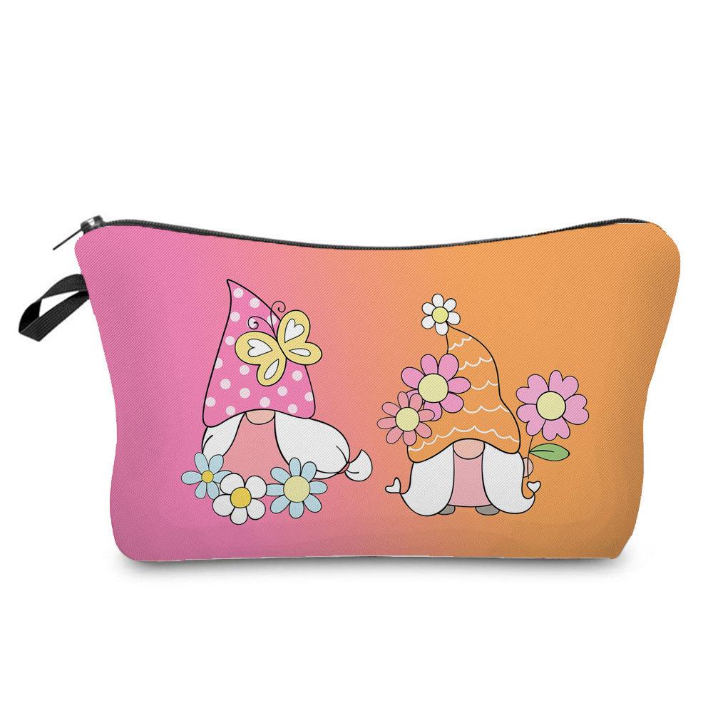 Damen Zwerge Druck Kosmetiktasche Toilettenartikel Organisieren Reise Aufbewahrungstasche 6392