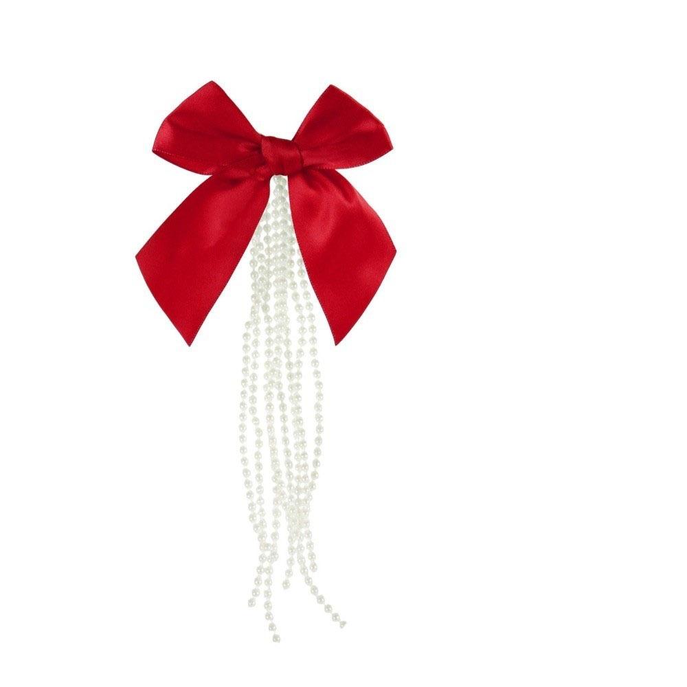 DIY Schleife Perlen Hängender Anhänger Band Weihnachtsbaumschmuck Neujahrsgeschenk