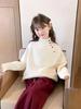Girls' 2025 Autumn/Winter Thick Knit Turtleneck Sweater Pullover