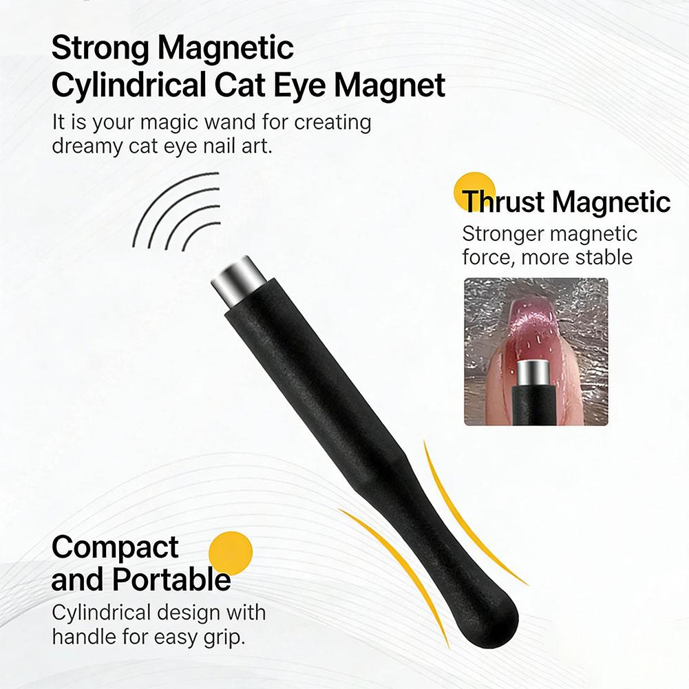 Strong Cat Eye Magnetic Stick 1pc Cylinder Extended Multi-functional Magnet For Gel Polish DIY Manicure Nail Art Tools