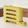 Large Capacity Auto Rolling Egg Organizer Plastic Egg Storage Box Portable Egg Roller Rack  Kitchen
