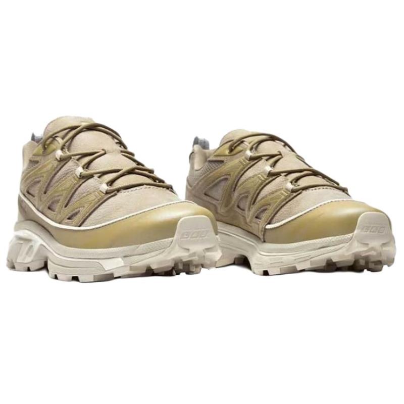 SALOMON XT 6 Shock Absorbers Slip Resistant Abrasion Resistant Low top Casual Shoes Unisex Brown Gray Apricot Greige Sneakers 475745