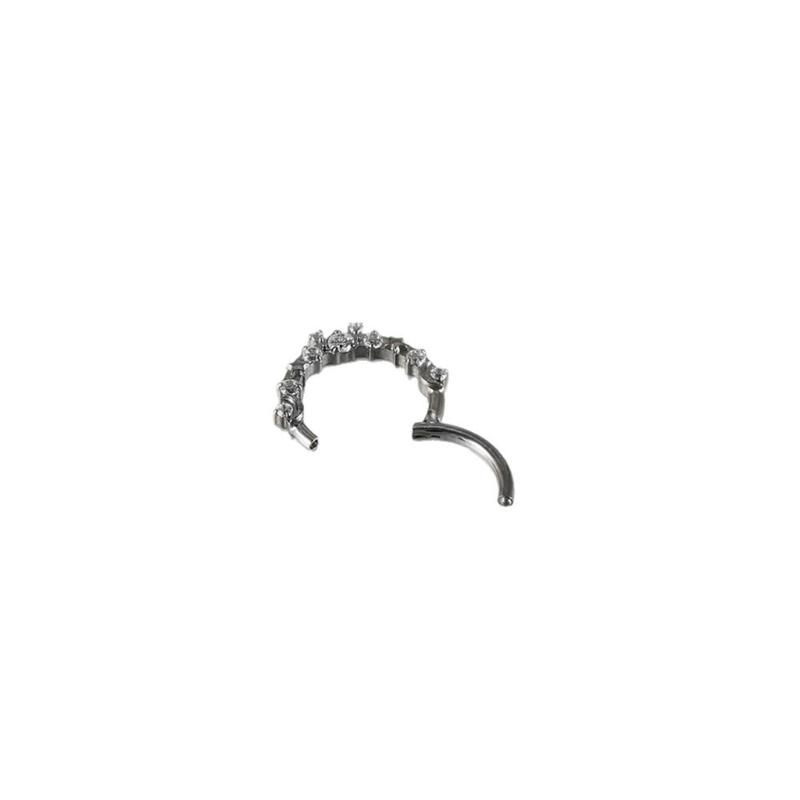 Pack of 2 Unique Geometric Shape Nose Rings Body Piercing Jewelry Seamless Design Metal Texture Polished Finish