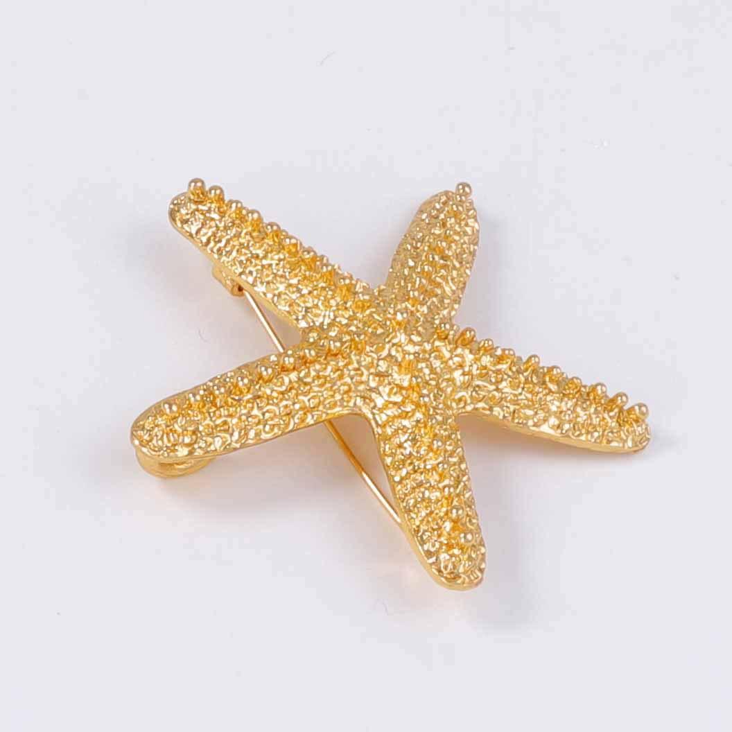 

Персонализированная, простая и модная универсальная брошь из сплава в виде морской звезды, пляжный, океанический, повседневный и отпускной стиль для женщин