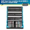 HAZET 2200SC-3 Bit Set, HAZET Blue, 96-piece set, 1/4 inch (6.3mm), Smart Case, Magnetic Closure, Foldable Storage, Includes Phillips/Slotted/Pozidriv