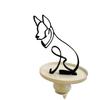 Metal Dog Art Sculpture Modern Abstract Minimalist Art Animal Ornaments Pet Dog Crafts Home Study Office Desktop Decoration