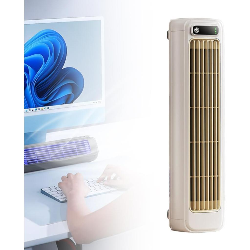 Upgrade Cooling Ace Portable Air conditioner,Upgrade Cooling Fan with 3 Speeds & LED Touch Screen,USB Charging Air Conditioner for Bedroom Office