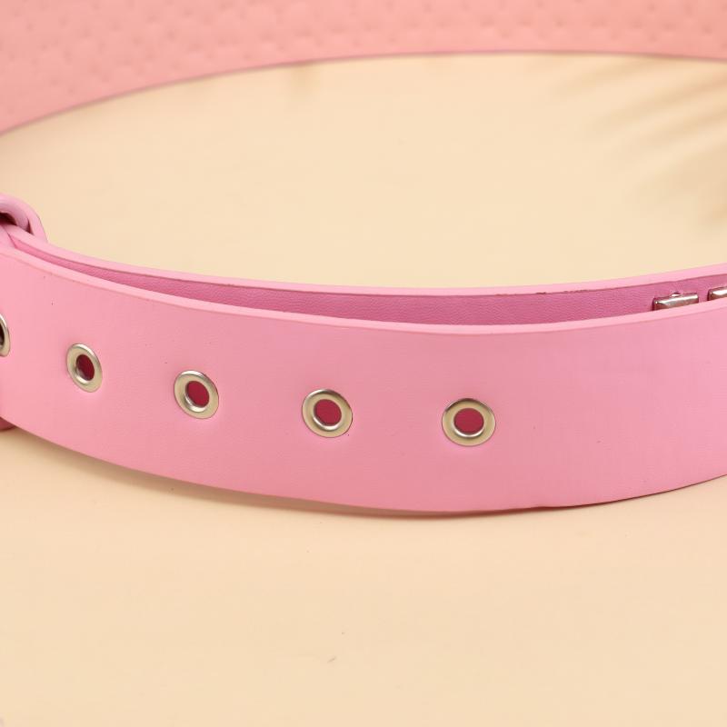 Buckle Belt Metal Vintage Men Women Belt Pu Leather Waistband Jeans Pants Decorative Belt