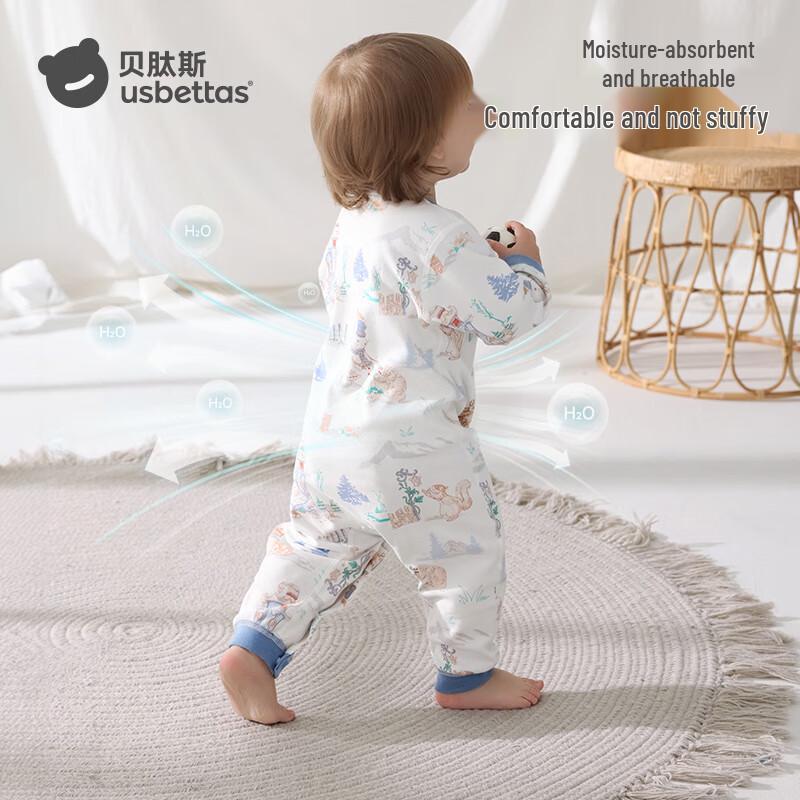 Beitaishi Pure Cotton Unisex Baby Romper Pajama 90