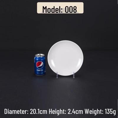 AVADEN Melamine Imitation Porcelain Round Flat Plate