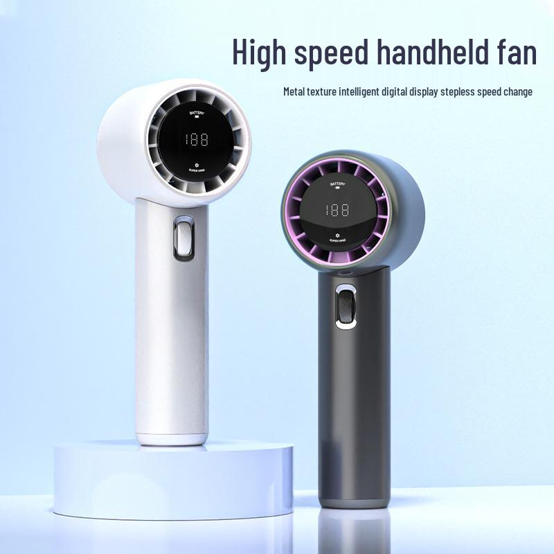 High-Speed Outdoor Handheld USB Fan: Portable, Rechargeable, Mini Hurricane Turbo.