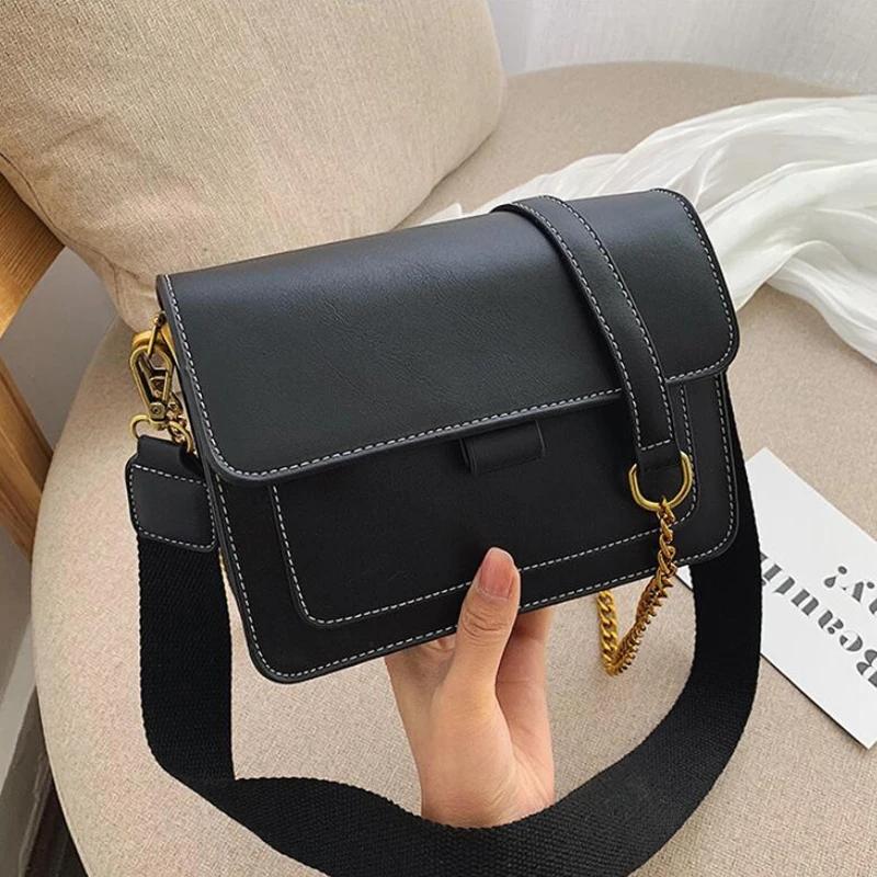 Compact Leather Crossbody Bags For Women Chain Shoulder Messenger Bag Lady Travel Purses And Handbags Premium Durable