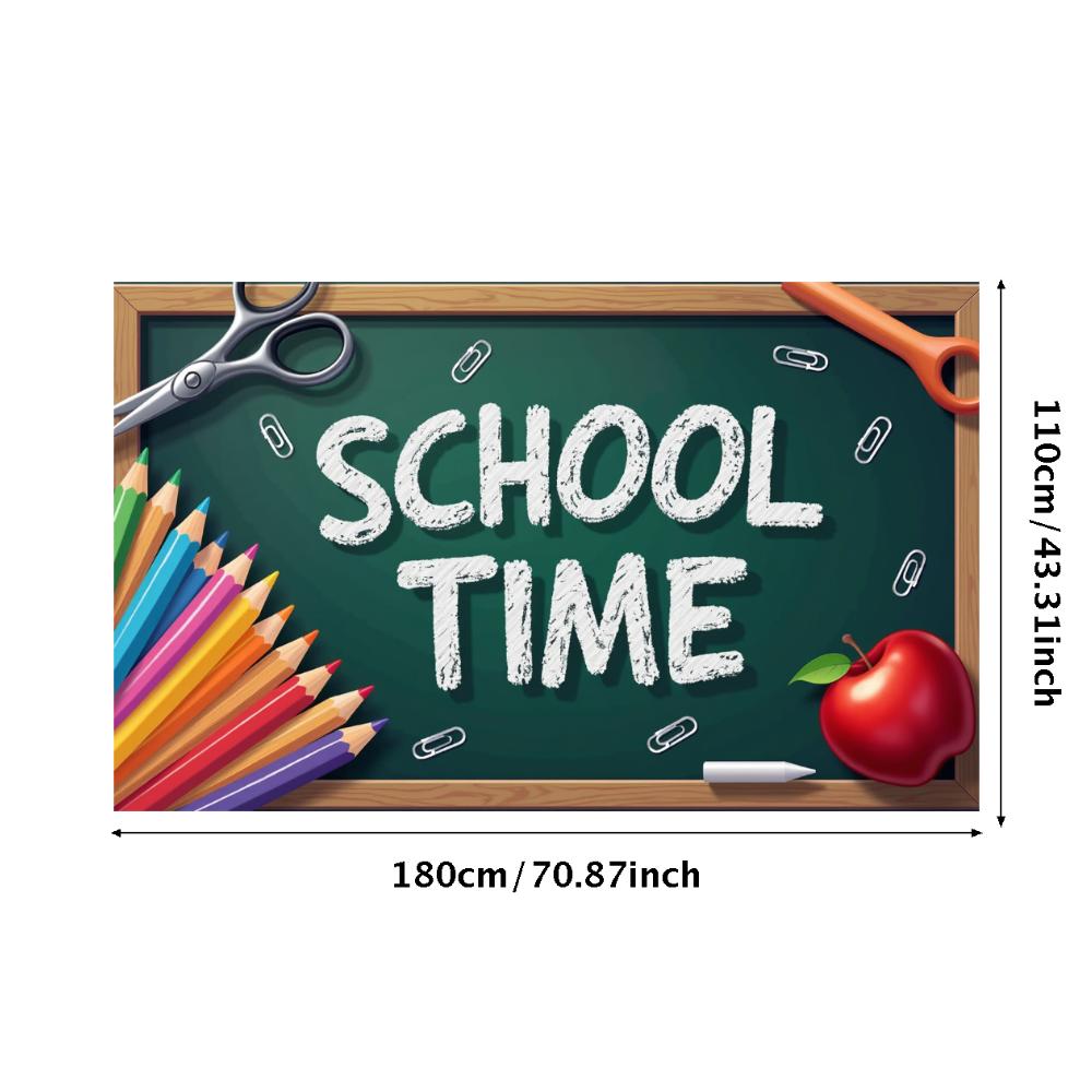 Versatile Decoration School Time Hanging Wall Banner Event Background for Classroom