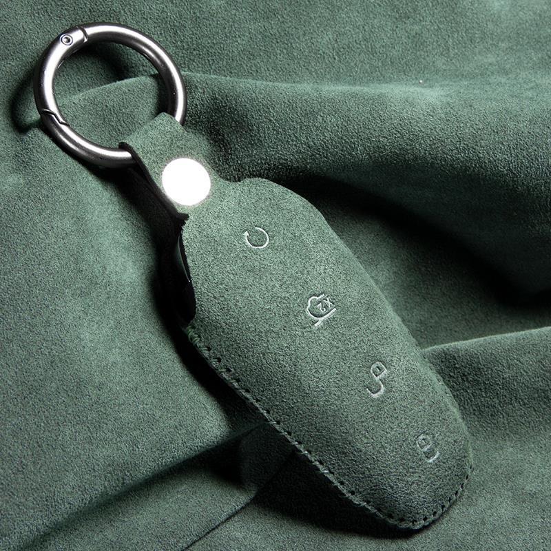 Premium Suede Key Case for New BYD Han DM-i Glory Edition 1