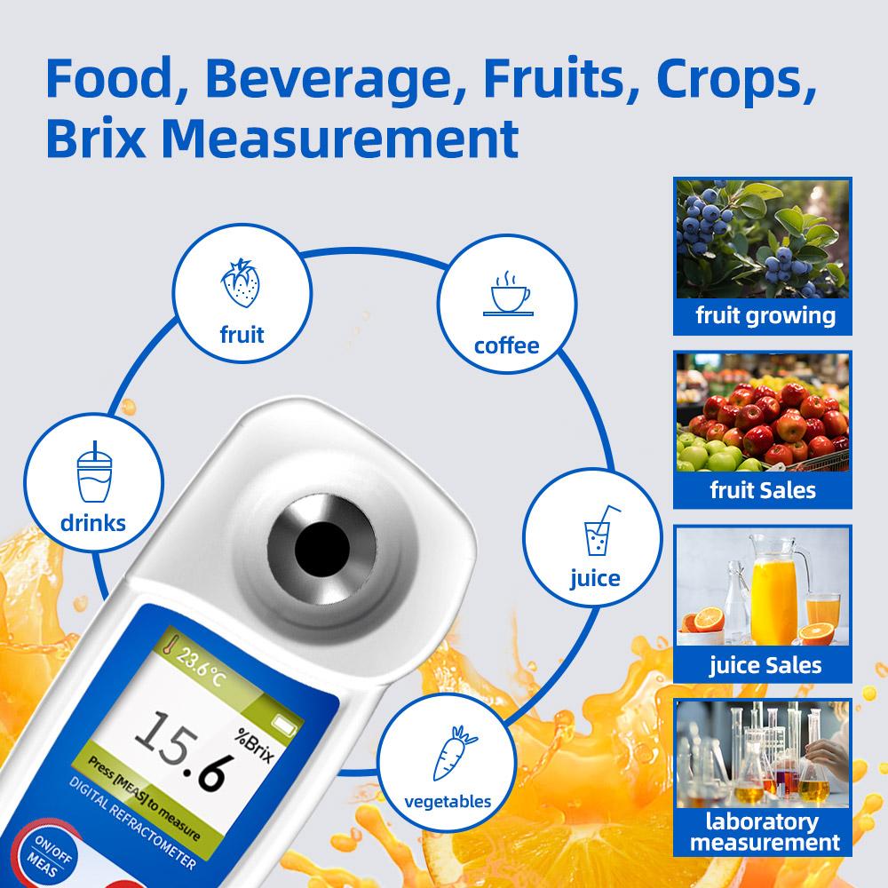 NOHAWK Digital Brix Meter 0-35%/0-55%,±0.2% High Precision Refractometer,Sugar Content Test for Fruits,Juices,Vegetables,Coffee