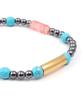 Turkish Blue & Pink Stick Mix Bracelet (PLT-BR-072_PK)