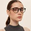 Tr8840 Retro Round Summer Transparent Color Flat Mirror Women, Memory Frame Glasses Men