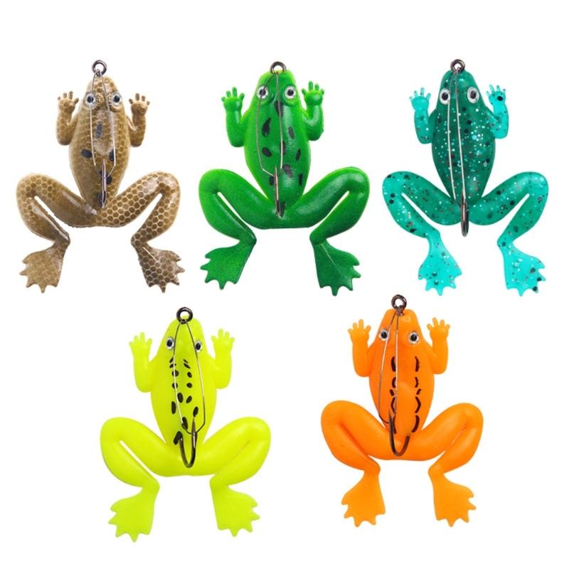 Fishing Large Mouth Lures Large Feet Frogs Baits Double Propellers Legs Freshwater Saltwater Frogs Lures Swimbaits Set