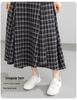 Xin Ge Plaid High Waist Fishtail A-line Skirt – Korean Style Long, Irregular Cut