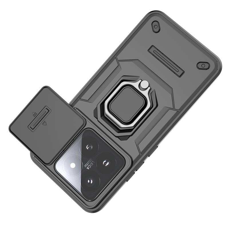 Pro pouzdro Xiaomi 14 Pro Magnetický držák do auta Prsten Pouzdra na telefon Pro Xiomi Xiaomy Mi14 Mi 14 14 Pro Posuvný chránič fotoaparátu Zadní kryt