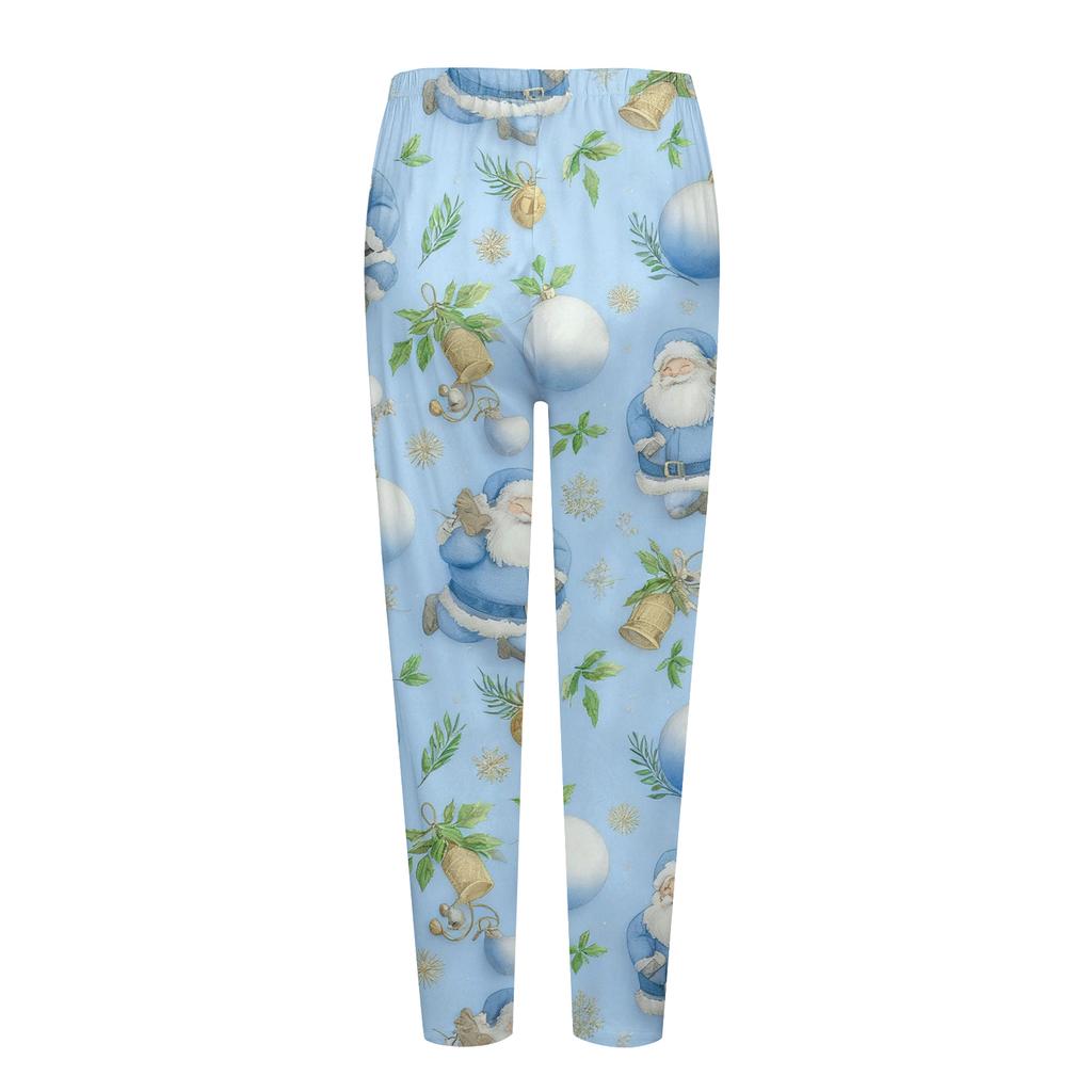 Women's Christmas Print Slim Fit Elastic Yoga Casual Pants