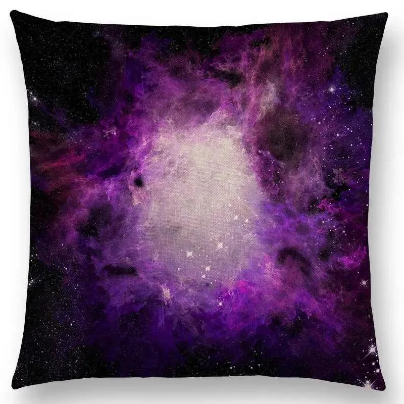 Pillowcase Night Sky Gorgeous Nebula Distant Galaxy Mysterious Universe Cushion Cover Home Decoration Sofa Home