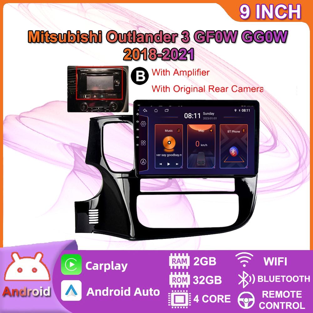 Pro Mitsubishi Outlander 3 GF0W GG0W 2012 - 2018 Android Carplay Autorádio Multimediální přehrávač 2Din GPS hlavní jednotka 2+32GB