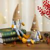 Faceless Knitted Doll with Hanging Legs - Christmas Ornament for Home Decor