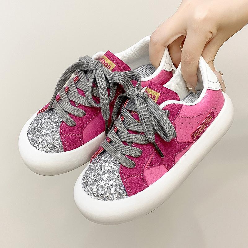 Children's Rhinestone Princess Student Board Shoes 2025 Spring New Autumn Students Boys and Girls Korean Version Versatile Casual Shoes
