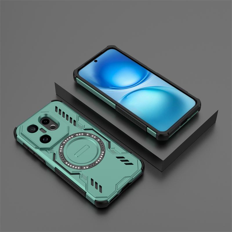 Shockproof Armor Case For Vivo X200 FE Magnetic Adsorption Wireless Charge Cover For Vivo X200 FE Case For Vivo X200 FE Case