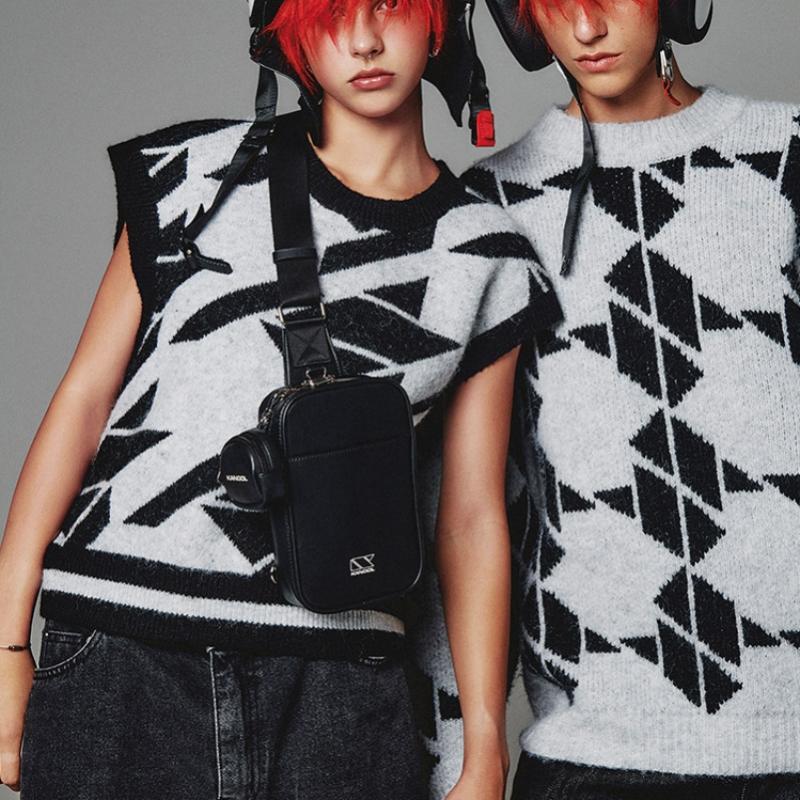 Kangol Women S Knit veSt 9006 Gray Pattern