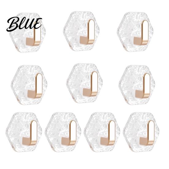 Kein Bohren Wandbohren Einfaches Klebe hexagonal Haken Haken Acryl Wellenform Tragbar Montagehaken Moderner Stil Klar für