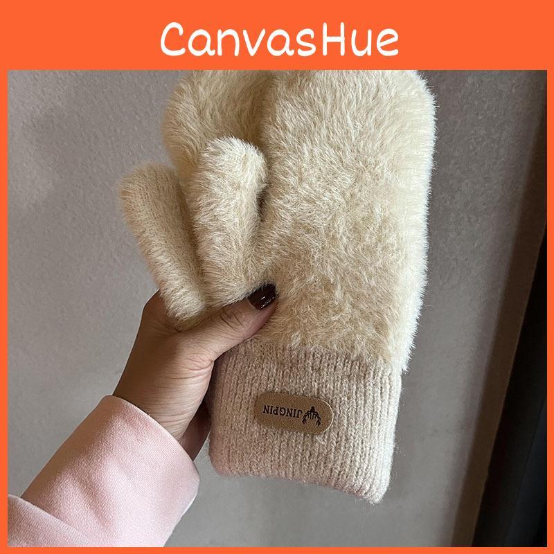 Winter Warmth Gloves For Women With Plush Lining For Commuting And Outdoor Activities