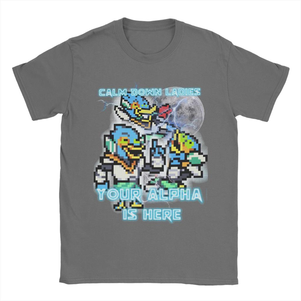 Divertente Calmatevi Ragazze Il Vostro Alpha È Qui Berdly Deltarune Maglietta Uomo Girocollo 100% Cotone Magliette Abbigliamento Compleanno