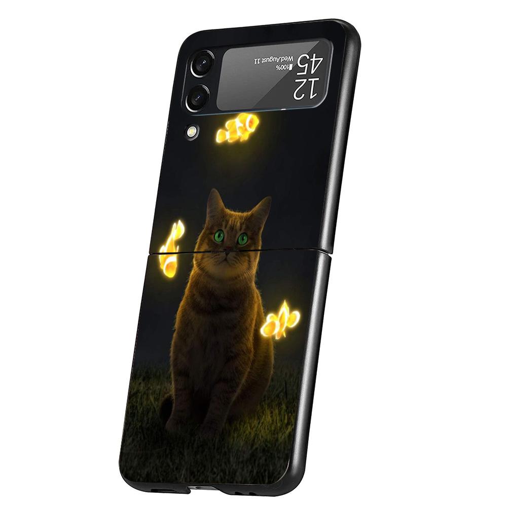 Cool Animal Big Cat Tiger Cover Phone Case For Samsung Galaxy Z Flip 7 6 5 4 3 5G Flip7 Flip6 Flip5 Flip4 Flip3 Black Fundas She