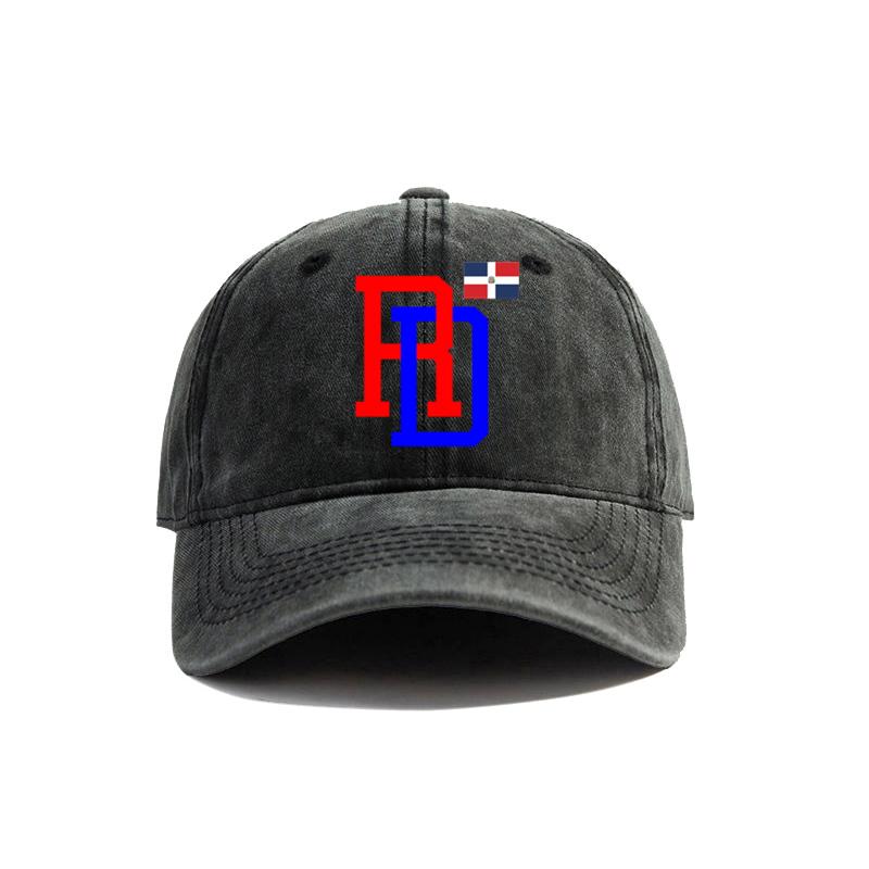 DR Dominikanische Republik Flagge Baseballkappen Used Hüte Dad Cap Unisex Damen Retro Outdoor Sommer Verstellbar Stolz Dominikanische Hüte