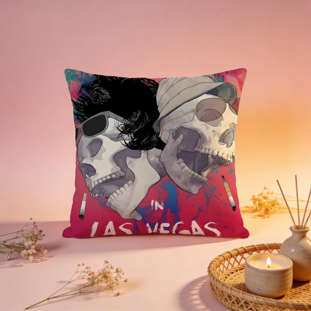 Hot FFear and Loathing in Las Vegasable Cushion Cover Comfortable Durable Pillow Cover MultiScene for Home Office Car Sofa
