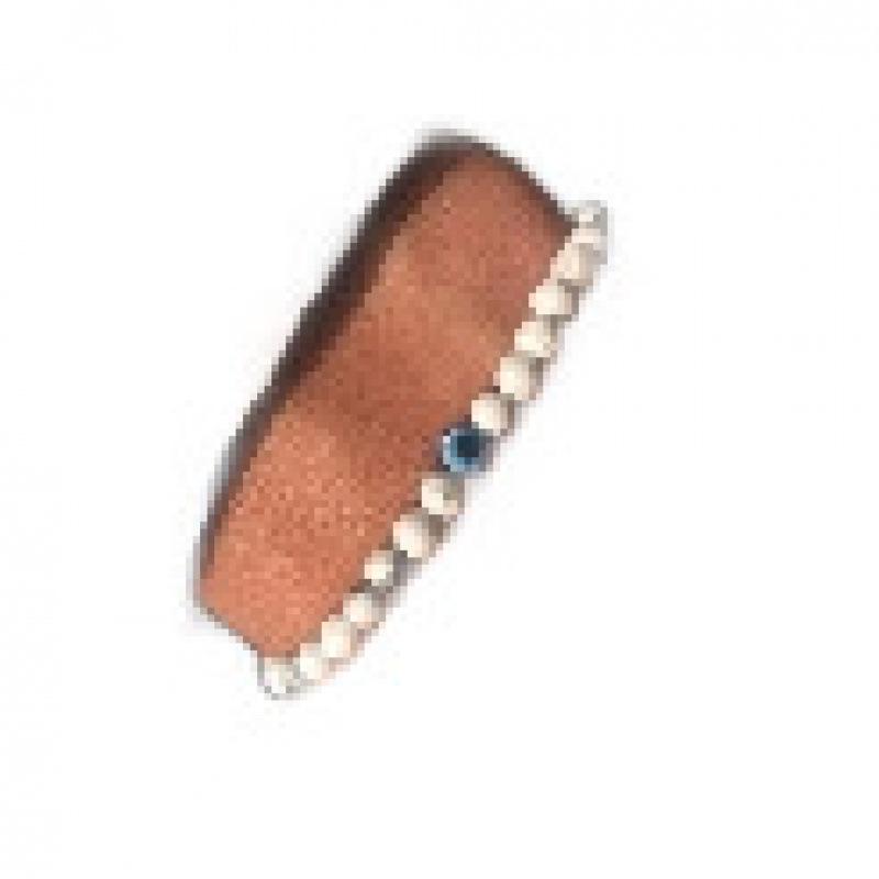 Men's Versatile 6mm Natural Stone Demon Eye Elastic Bracelet