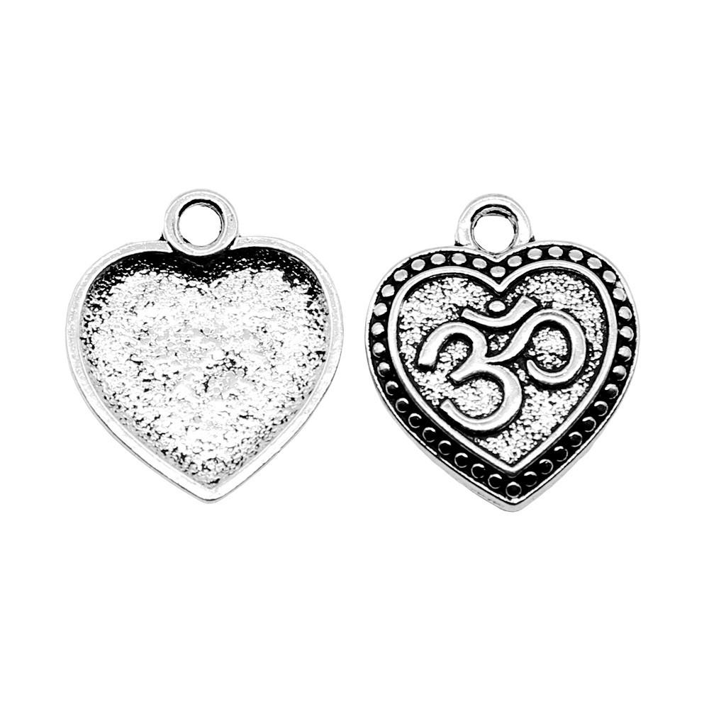 Om Lotus Charms Sports Pendants For Spiritual Yoga Themed Jewelry