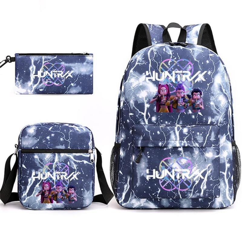 Kpop Dämonenjäger Kinderrucksack mit atmungsaktivem Oxford-Stoff für Schule und Freizeit