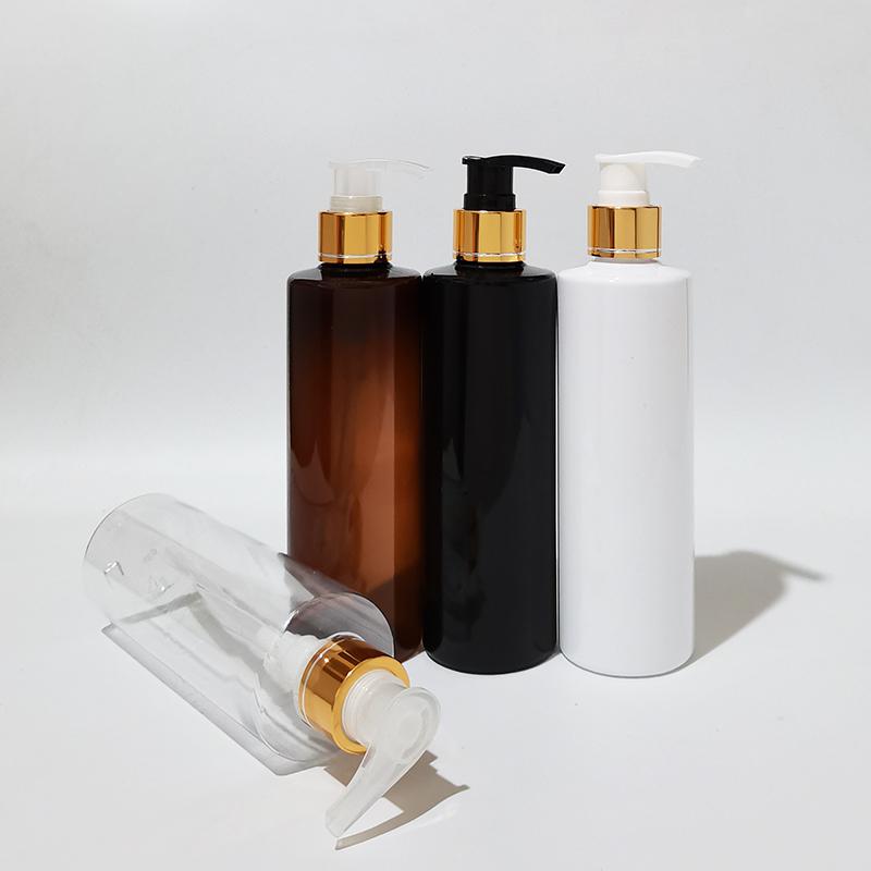 100ml 150ml 200ml 250ml Empty Black Bottles Liquid Soap Pump Container For Personal Care Lotion,gold Pump Cosmetic Containers