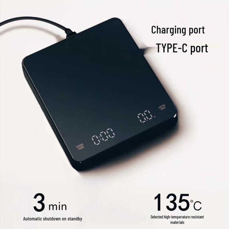 Jinyao Smart Hand Pour Coffee & Kitchen Scale with Auto Timer CN plug (adapter included) черный