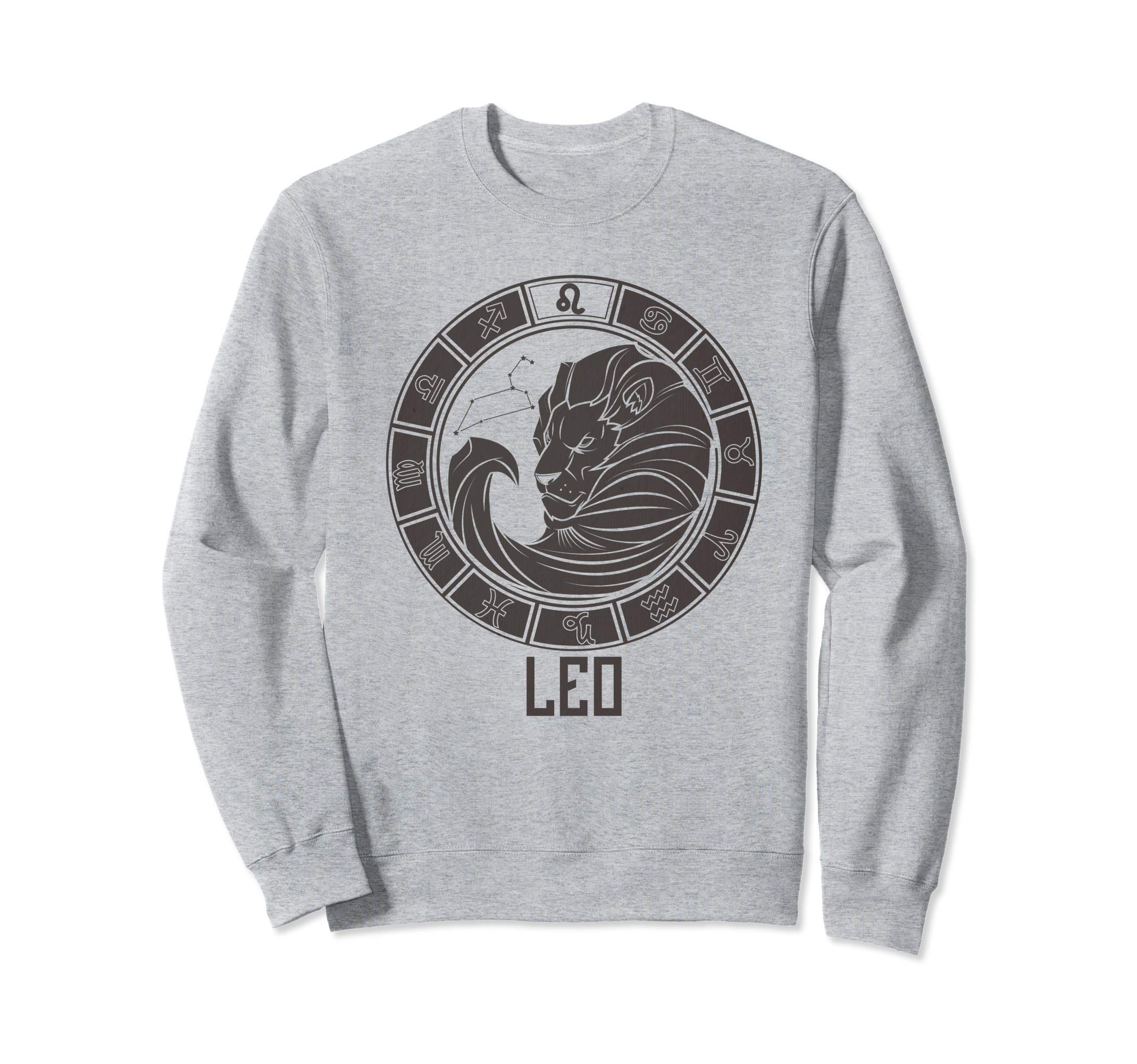 Leo Constellation Symbol Star July and August Birthday Gift Sweatshirt